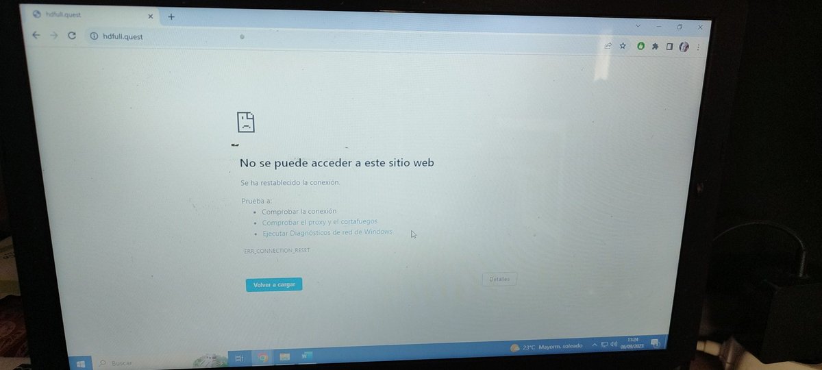 Alix_Diaz's tweet photo. @HDFulloficial No funciona ninguno de los 6 dominios (ni siquiera en modo incógnito), cuando puedan hacer una revisión. ¡Gracias! https://t.co/3rOMhpkEYE