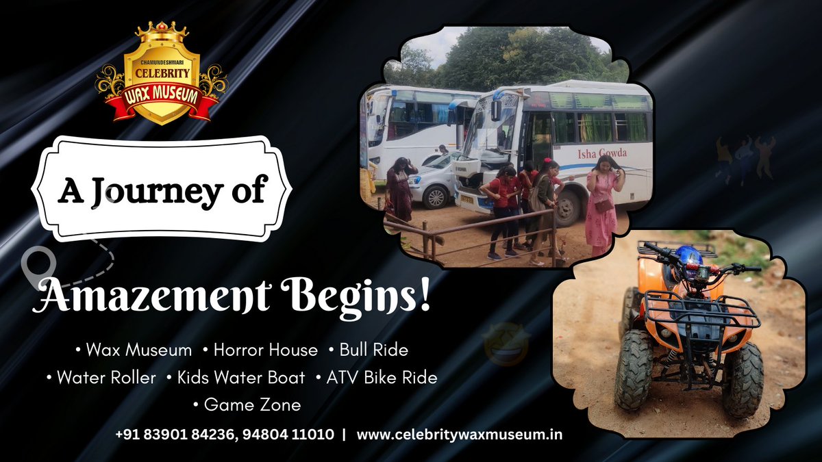ccwaxmuseum's tweet photo. For more details
📲 Mobile No : +91 94804 11010 / 83901 84236
Website : https://t.co/Bm4MIBtoBm

#chamundeshwaricelebritywaxmuseum #karnataka #mysore #mysoretourism #mysorediaries #mysoredasara #trip https://t.co/yC5UXMBXzM