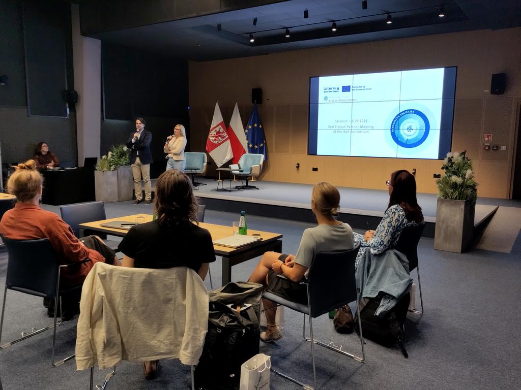BSR_Arts_Health's tweet photo. Happening now: @BSR_arts_health partners meet in Szczecin to further develop a generic #ArtsOnPrescription programme to be piloted in the Baltic Sea Regions with the aim to improve #mentalhealth of citizens.  #MadeWithInterreg @InterregBSR https://t.co/Ey2OVqTnNR