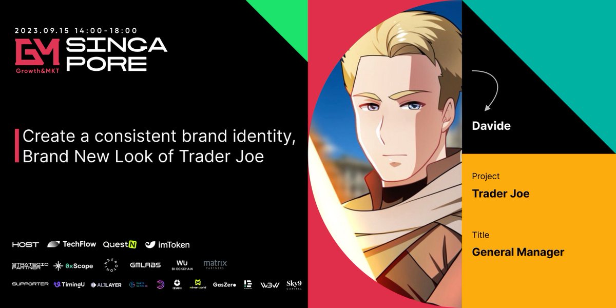 BlockFlow_News's tweet photo. Don't miss @traderjoe_xyz 's General Manager, @davidefi at the first-ever marketing leader event at GM Singapore 🇸🇬
Trader Joe's mission is to make DeFi easy, and in April this year, Trader Joe underwent a complete rebrand. We are thrilled to have Davide share insights on why product management and pivoting was key to the growth and mindshare of the brand.
Join us and register for the event: https://t.co/KOtkMKdUAe