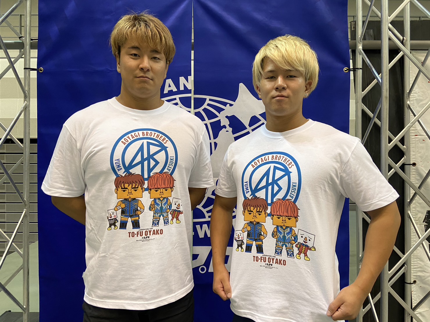 全日本プロレス 青柳兄弟 TO-FU OYAKOコラボTシャツ&コンパクトミラー 
