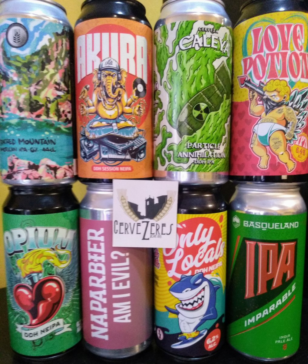 CerveZeres's tweet photo. Buenos días CerveZer@s #novedades España🇪🇸
De @basquelandbrew @CaleyaCerveza @CervesaEspiga @Naparbier y @CervezasLaGrua #cervezas🍻 para los amantes del #lupulo #ipa #ddhipa #americanipa #westcoastipa #ddhsessionipa y #ddhneipa #Salud🍻 Buen #miercoles para tod@s de @CerveZeres https://t.co/mTicTrPt1C