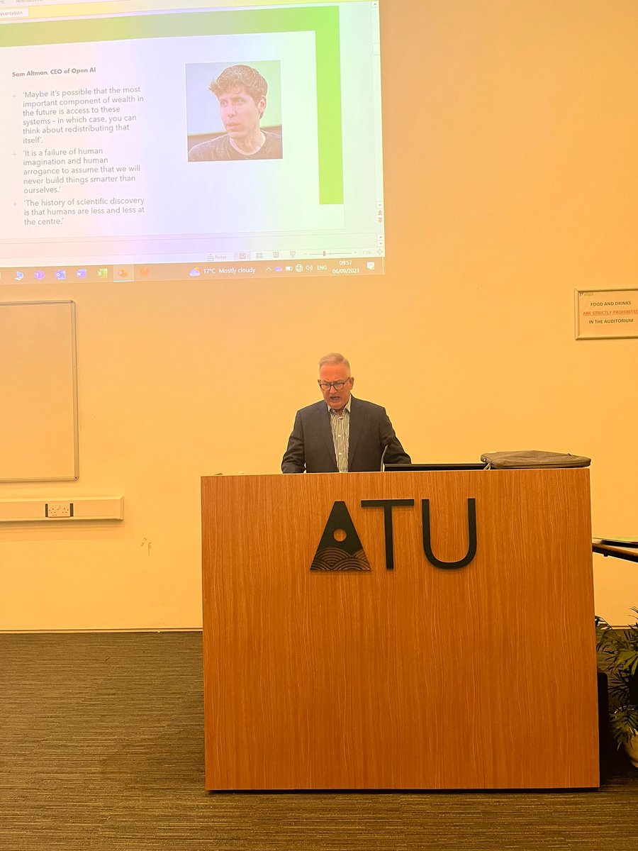 HUCBMS (@hucbms) on Twitter photo Dr David Irwin from <a href="/WeAreTUDublin/">TU Dublin / OT Baile Átha Cliath</a> gives a very topical and thought provoking presentation on academic integrity and AI #ArtificialInteligence #ChatGPT Dr David Irwin from <a href="/WeAreTUDublin/">TU Dublin / OT Baile Átha Cliath</a> gives a very topical and thought provoking presentation on academic integrity and AI #ArtificialInteligence #ChatGPT