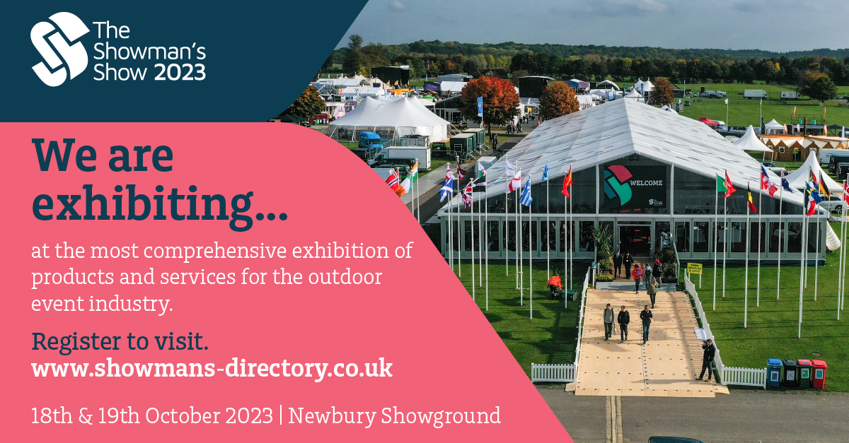 The Showman's Show - 18th/19th October - Newbury Showground

Come and discuss your event hire needs with the eventhireGroup and 'other family members', over a coffee.

Visit us: Avenue C, stand 166

@theshowmansshow
#theshowmansshow #newbury #eventprofs #ehGroup