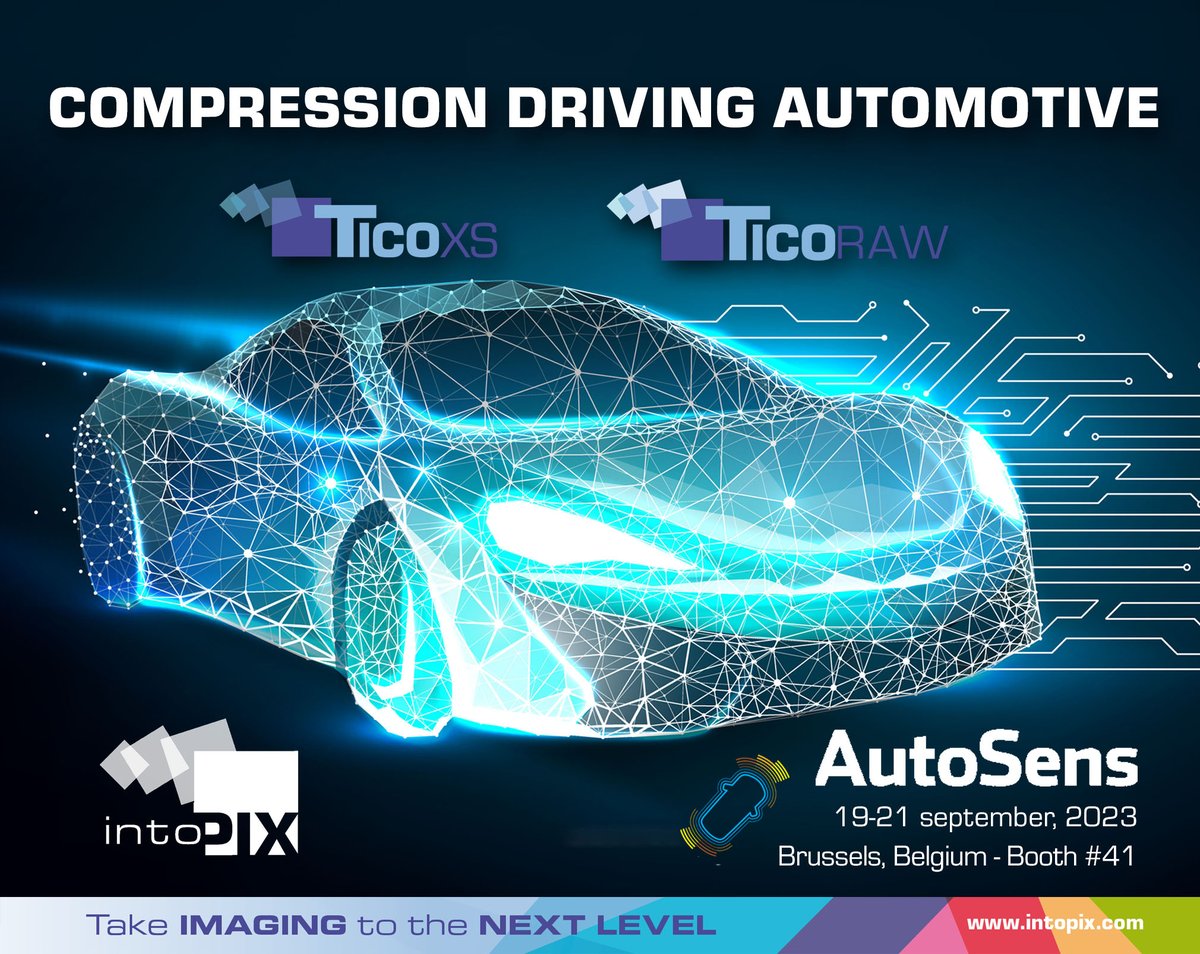 Meet us @@AutoSens_ to witness the world first low-latency sensor & image compression designed for #automotive. Incorporating the latest image sensor performance, it runs with low complexity, no latency & lossless image quality for vision-based algorithms zurl.co/IF9p