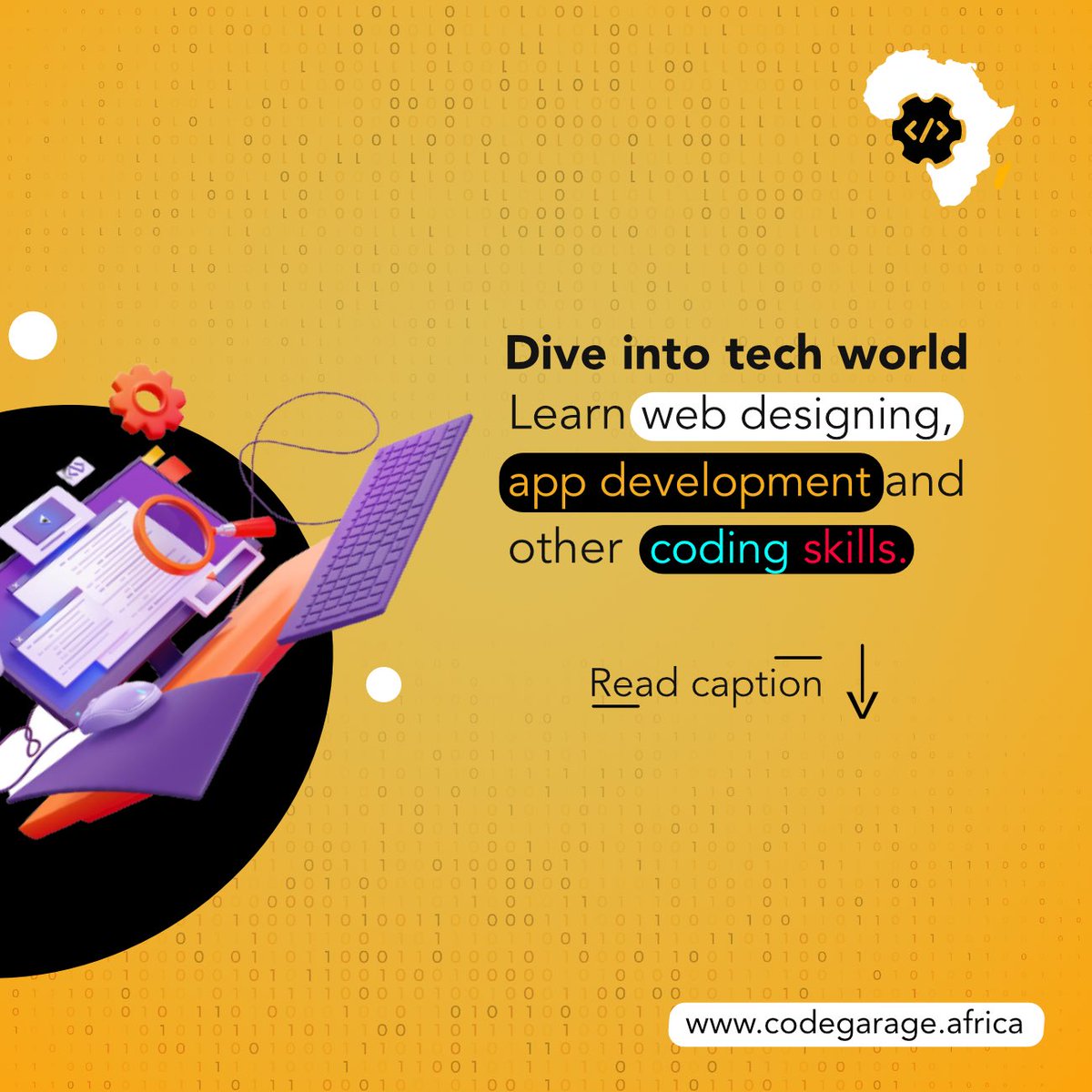 CodegarageA's tweet image. Are you willing to learn how to build websites, develop apps, and master coding skills?

We can help you get started. To participate in our survey, please click here - rb.gy/mg28u
-----
Contact us: 08133262024

#CodeGarageAfrica #TechSkill #LearnATechSkill