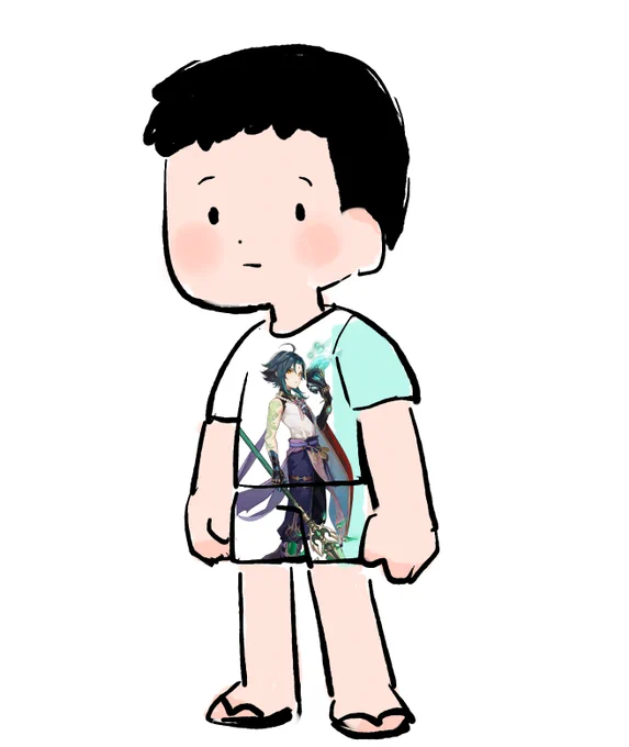 saw a kid @ the mall wearing shirt and shorts that just looked like this 