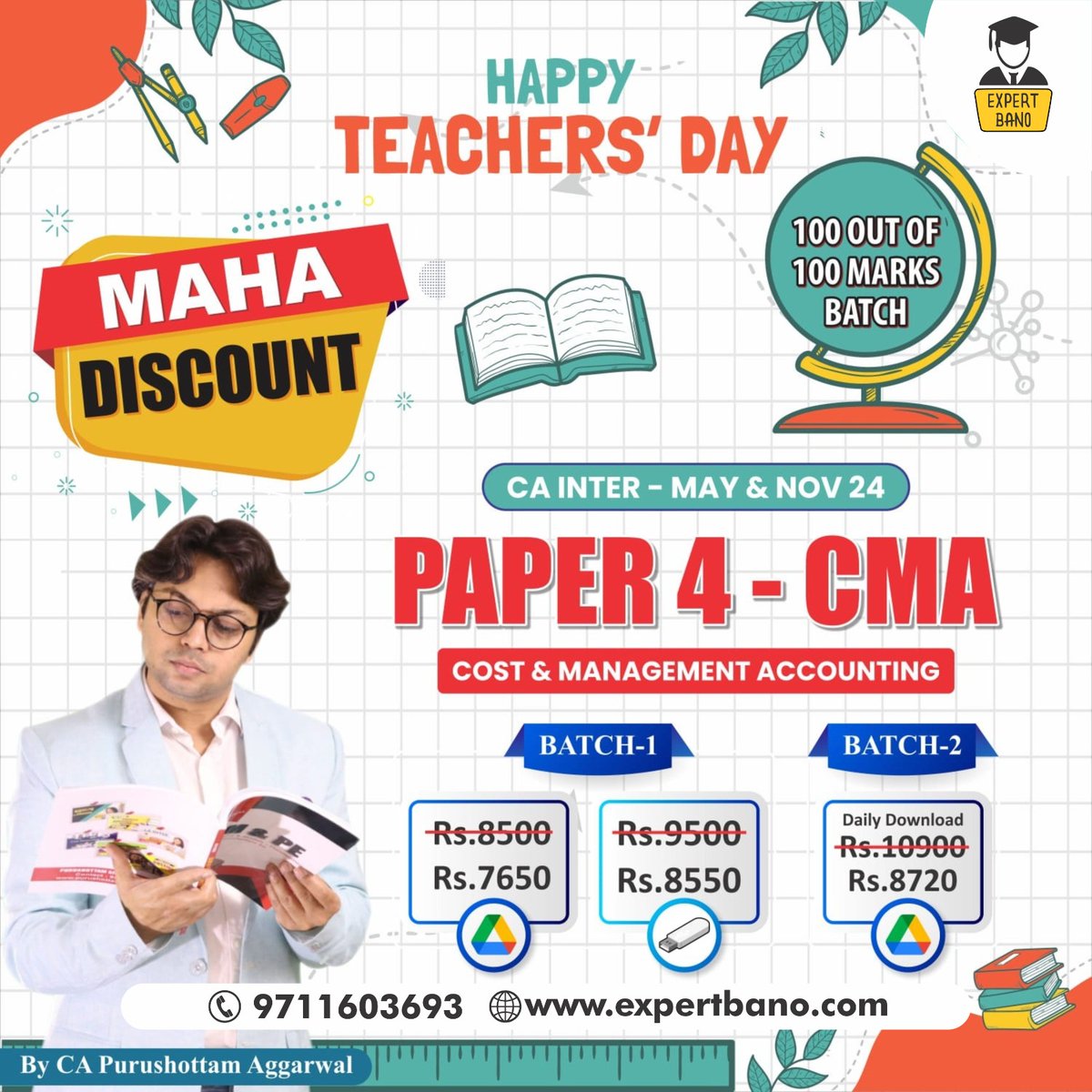 Maha Discount !!!  on CA Inter Cost by CA Purushottam Aggarwal (New Syllabus)
To buy, Visit:  bit.ly/3nUuLZQ
Call on 9711603693 for inquiries.
#CAintercost #cafinalscmpe #capurushottamaggarwal #caexams #expertbano #cafinalcosting #caexams #CA #CAOnline