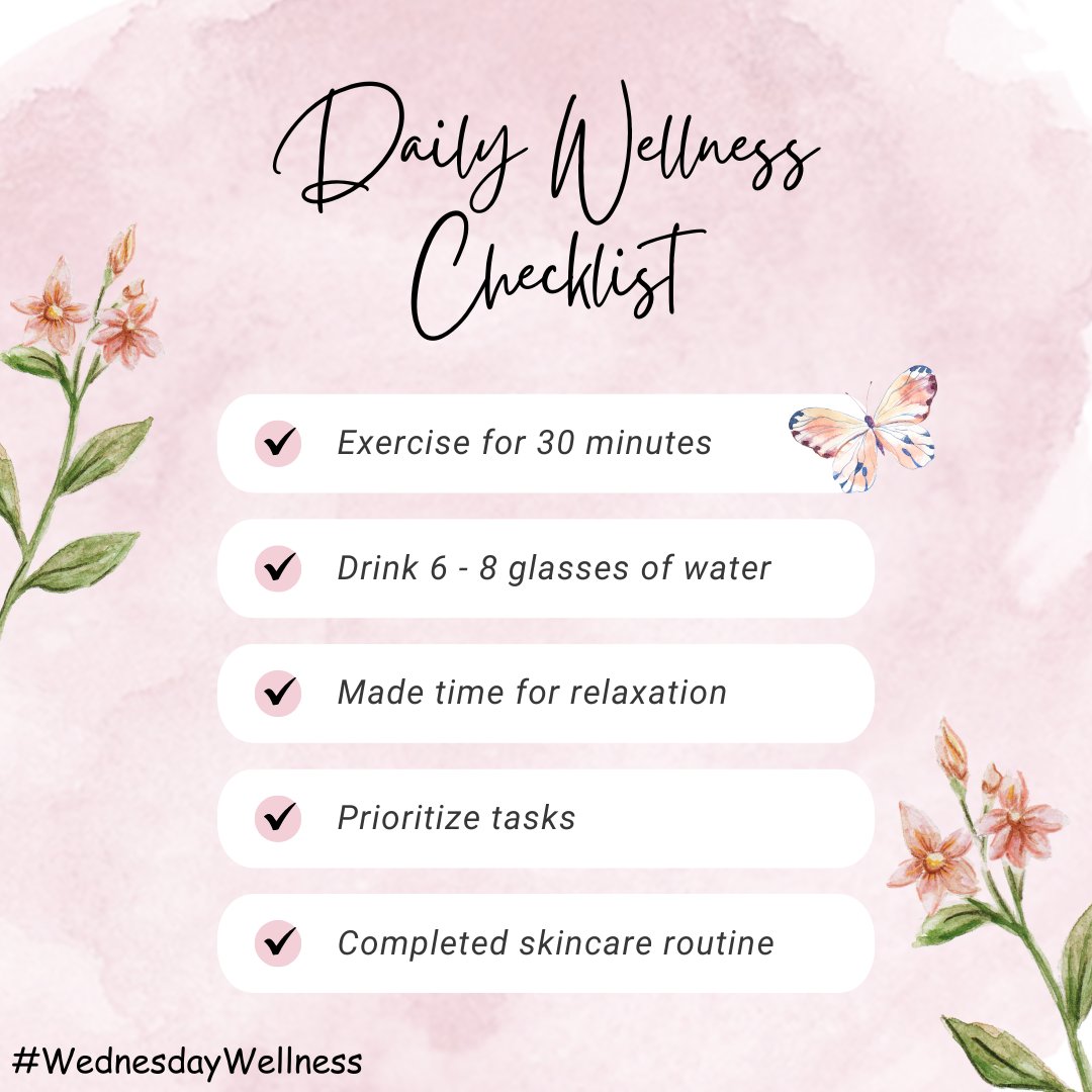 AromaMagicIndia's tweet image. #WednesdayWellness
How many wellness boxes can you check off today? 👀

#wellnesschecklist #selfcarejourney #dailychecklist #FitnessMantras #wellness #wellnesswednesday #todolist #dailycare #selflove #aromamagic #Wednesdayvibe #blessed #BOOM