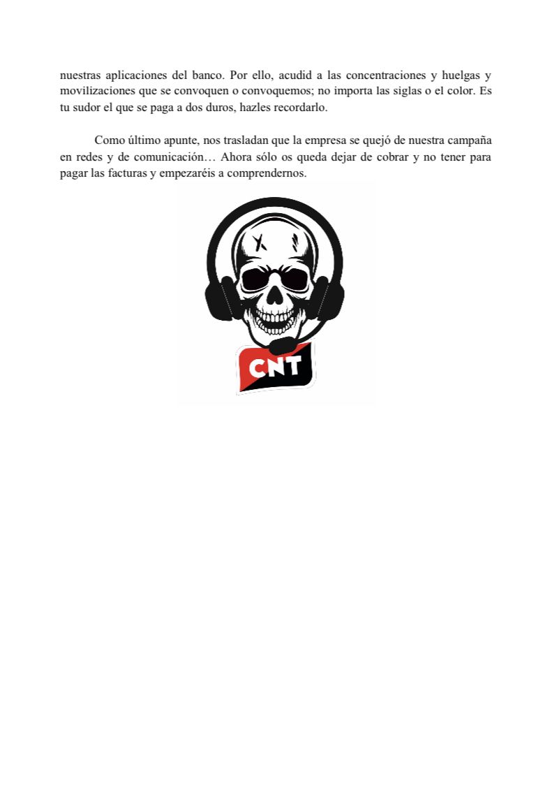 🕜Comunicado🕜
Tras haber mantenido ayer la cuarta reunión sobre el ERE, tenemos algo que indicar.
Invitamos a la lectura calmada, comprensiva y madura.
Hablamos de familias.
La CNT sigue en lucha y decimos NO a cualquier despido.