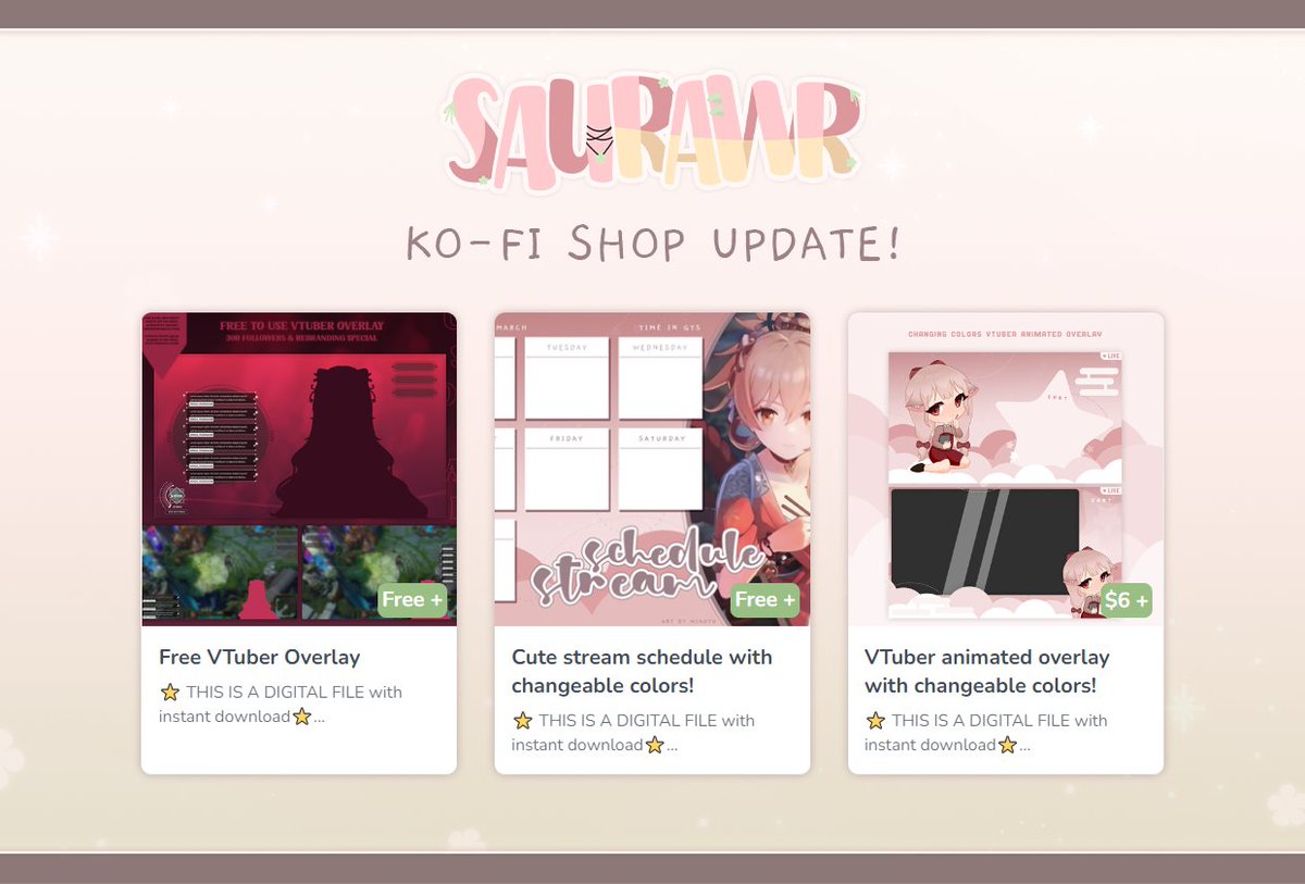 saurawr_'s tweet photo. My F2U & P2U VTuber assets thread! 🌸

Bookmark for later as it will be updated with every new release and share with your friends! 

#VTuberAssets #VTUBERSUPPORTCHAIN #Vtubers