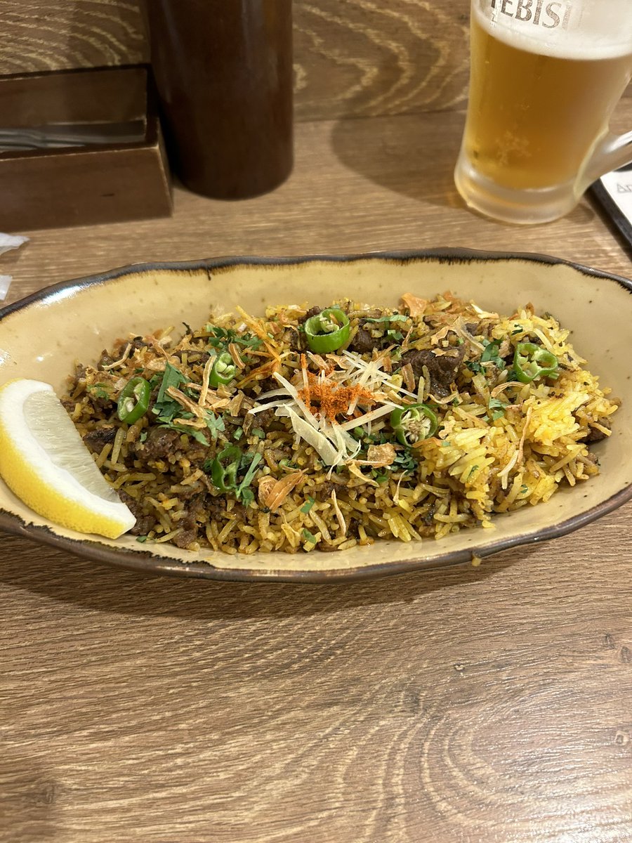 curry_start's tweet photo. カッチャルバッチャル @katchar_batchar 初体験。
仔羊のビリヤニ、茄子と帆立のオイルピクルス。
ピクルスが美味しすぎておかわりしてしまった。
美味しすぎた！感動した！ https://t.co/mcCySxQmUb