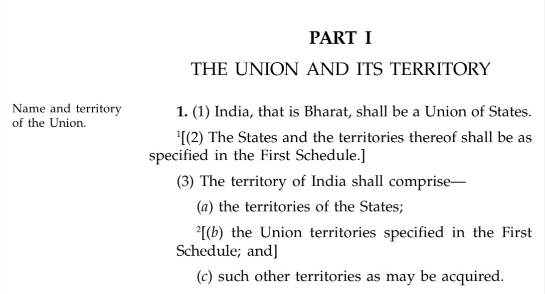Prksh_Ambedkar's tweet photo. BJP-RSS has fooled the #IndiaAlliance by playing with Article 1 of the Constitution. 
Article 1 of the Constitution states that India, that is Bharat, shall be a Union of States. Both #INDIA and #BHARAT appear in the Article. 

Instead of harping as why INDIA was used in the first place, they are attacking the intention of the sayer — BJP- RSS. 
This is what the BJP-RSS wants and this where INDIA has lost since they are playing to their agenda which is to show the electorate that there is lack of strategization and bankruptcy of ideas and knowledge in the INDIA alliance in overcoming these type of situations.