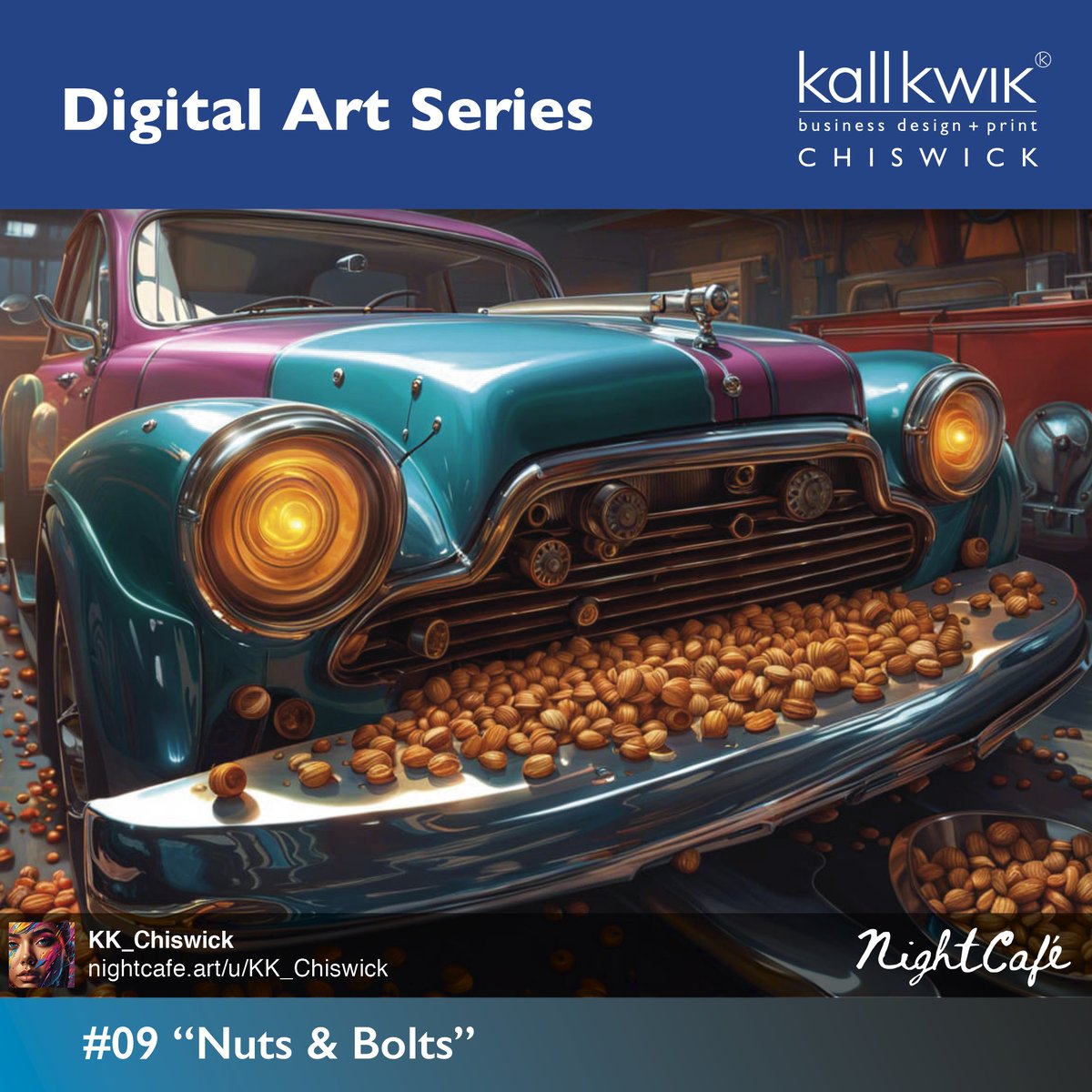 The 9th of some digital artworks inspired by the world of design &amp; print.
Sometimes very random or wacky.

No 09: “Nuts &amp; Bolts”

created on the NightCafe site.
<a href="/nightcafestudio/">NightCafe Studio</a>

#Chiswick #printing #posters #bannerdesign #pullups #outdoordesign #outdoorbanner #graphicdesign
