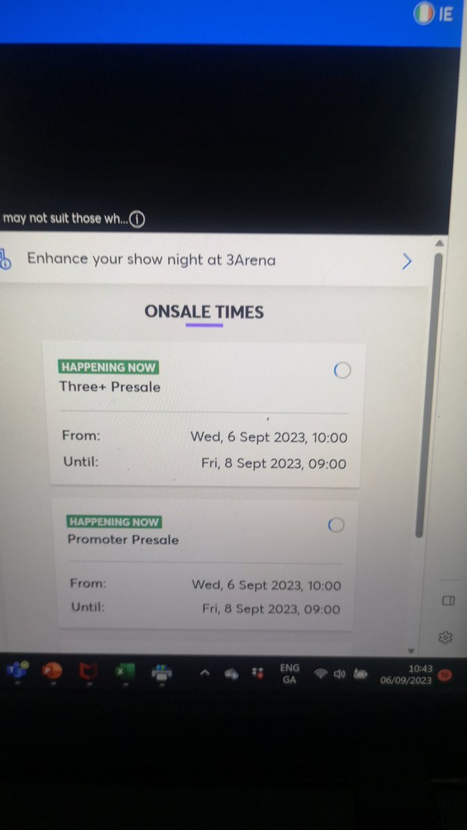 yflynncoaching's tweet photo. @TMIrelandHelp I was in the queue and got thru to buy. How come website just looping??? https://t.co/DjY2DVxdXL