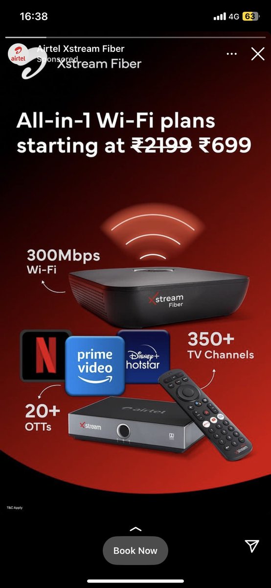 Nischaljhingan's tweet photo. @airtelindia Please remove the wrong advertisement on Instagram which are totally misleading. I checked with your customer care and there is no offer like this. https://t.co/5f7Xi8CsRo