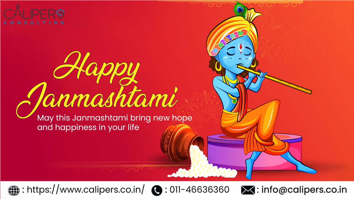 CALIPERCONSULT1's tweet photo. May the divine blessings of Lord Krishna fill your life with joy, love, and prosperity. Happy Janmashtami! https://t.co/pqmLi5rs0z
