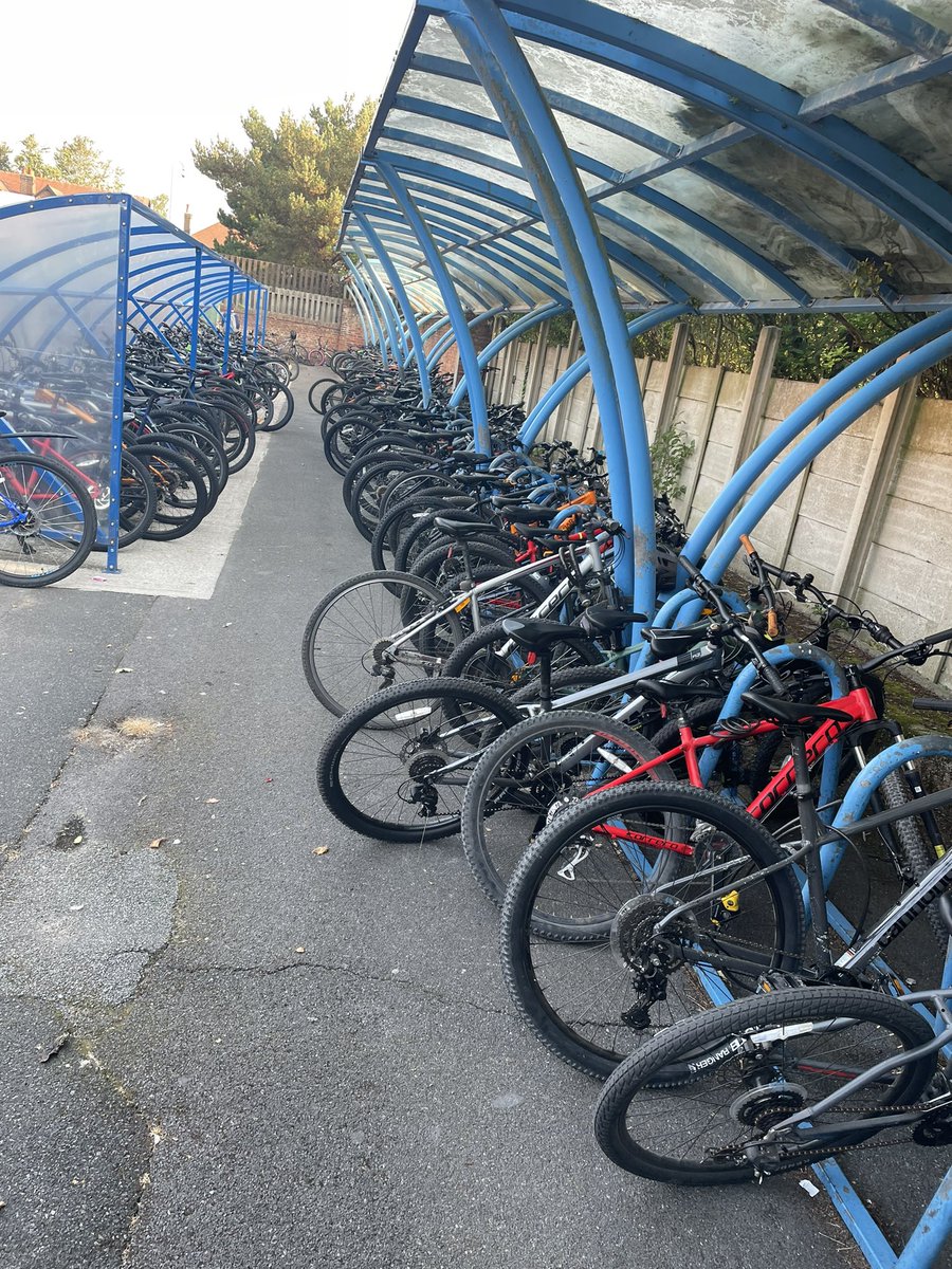 Just one of our bike sheds today…@WeAreCyclingUK @Sustrans #safecycling
