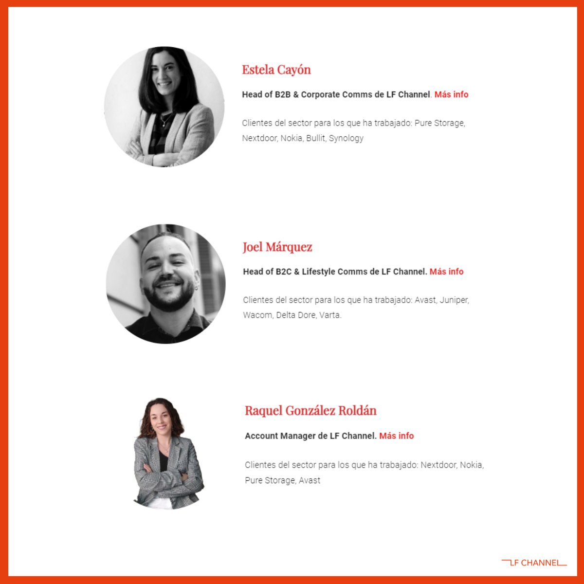 LFChannel's tweet photo. 👏 Muy orgullosas de nuestra representación en la primera edición de la “Guía de consultores especializados en comunicación tecnológica”, elaborada por @topcomunicacion. 🌱 Compañeras, sois inspiración: https://t.co/tIeO75YsMr
#LFChannelTeam #PRPassion https://t.co/EK9EulNjxF