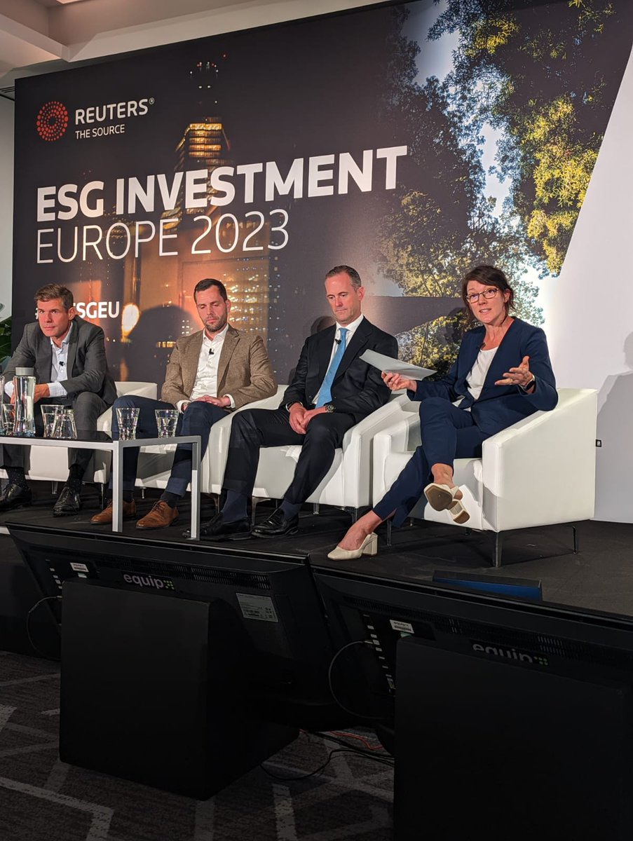 CEO @Johnston_L_ leads a panel on ‘Pledge, track, pivot, realign – strategies for turning Net Zero ambition into action’ @RESusFinance What is needed for the green transition? Leslie highlighted investors drive the real economy with the investment decisions they make. #REESGEU
