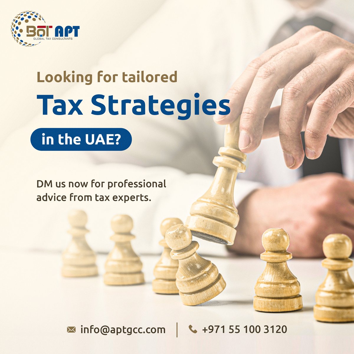 BOTAPTGlobalTax's tweet photo. Each business is different and each different demands a different tax strategy. Follow us and message us now to get tailored tax strategies based on your unique business requirements. #uaetax #taxinuae #dubaitax https://t.co/2TpHA11TtB