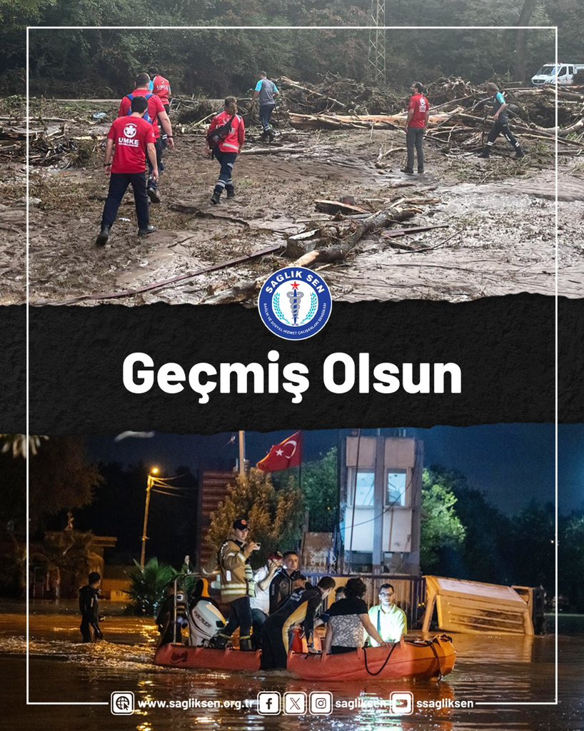 İstanbul ve Kırklareli’nde yaşanan sel felaketinden etkilenen vatandaşlarımıza geçmiş olsun dileklerimizi iletiyor, hayatını kaybedenlere Allah’tan rahmet diliyoruz. 

Umudumuz kayıpların sağ salim bulunması. 

#İstanbul 
#Kırklareli