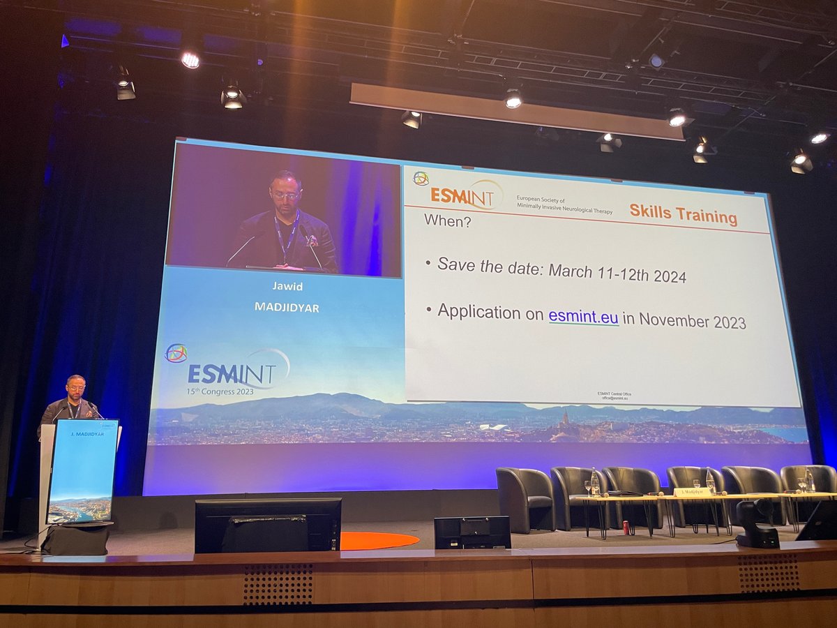 New for 2024: An exciting new educational project from ESMINT announced at #ESMINT2023 from Jawid Madjidyar, chair of the ESMINT committee.