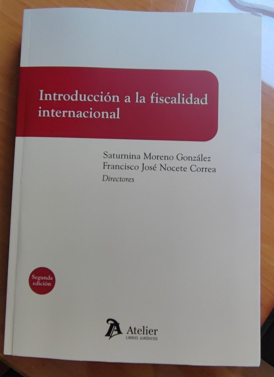 Ya se encuentra publicada la segunda edición del Manual "Introducción a la fiscalidad internacional", dirigido por nuestros miembros del CIEF <a href="/SaturninaMoren2/">Satur Moreno</a> y Francisco José Nocete.
Gracias a <a href="/AtelierLibros/">Atelier Editorial Jurídica</a> por revalidar la confianza en este proyecto