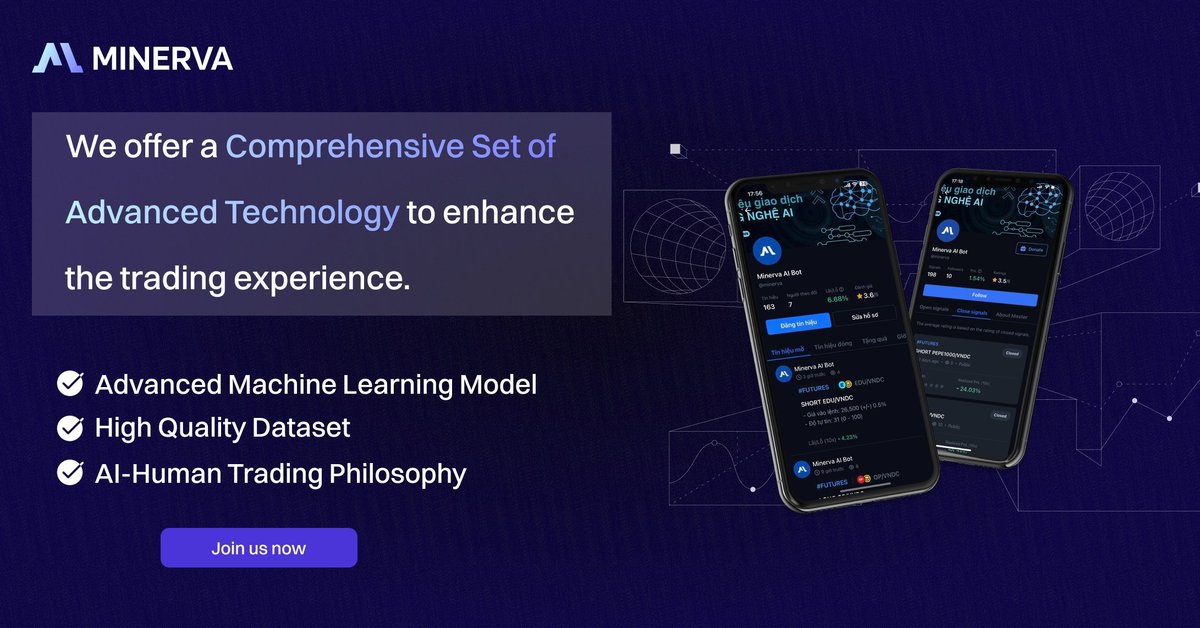 MinervaAI_'s tweet photo. ๐ Experience Minerva's Winning Formula! ๐ก
1๏ธโฃ Advanced ML Method
2๏ธโฃ High-Quality Dataset
3๏ธโฃ AI-Human Trading Philosophy
Unleash the power of:
โจ ML-driven analysis
๐ Reliable data
๐ค Collaborative trading approach
Join Minerva today for trading success! ๐ช๐
#MinervaAI https://t.co/2VAKHiUTeM