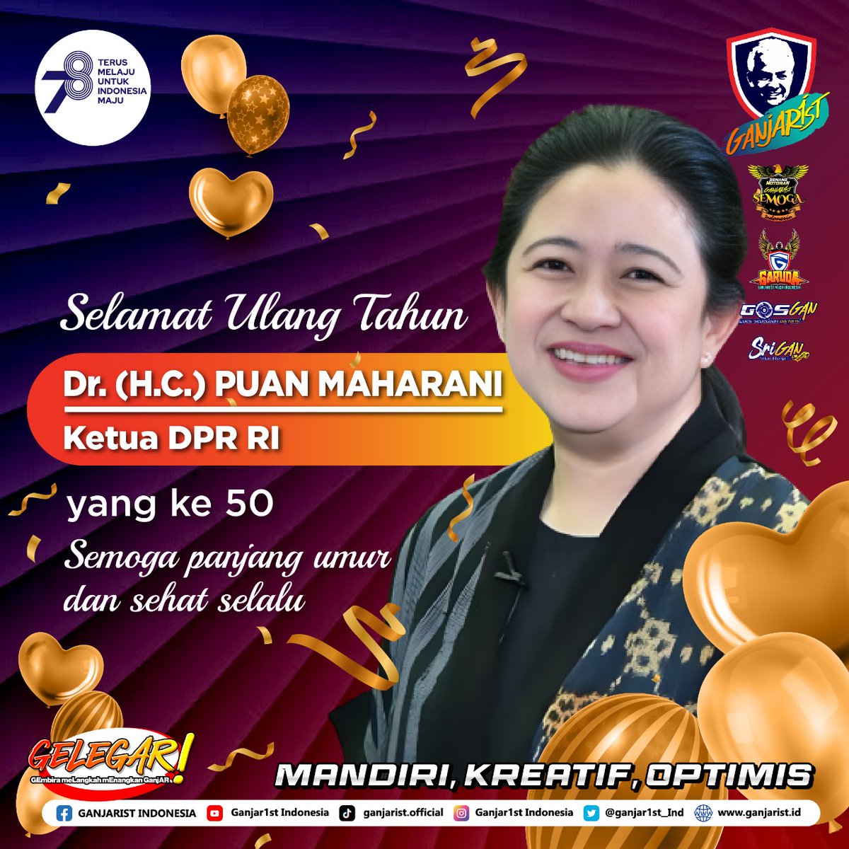 ImronBukhari's tweet photo. @puanmaharani_ri Wish U All The Best Mbak Puan https://t.co/Kr8T1sen0R