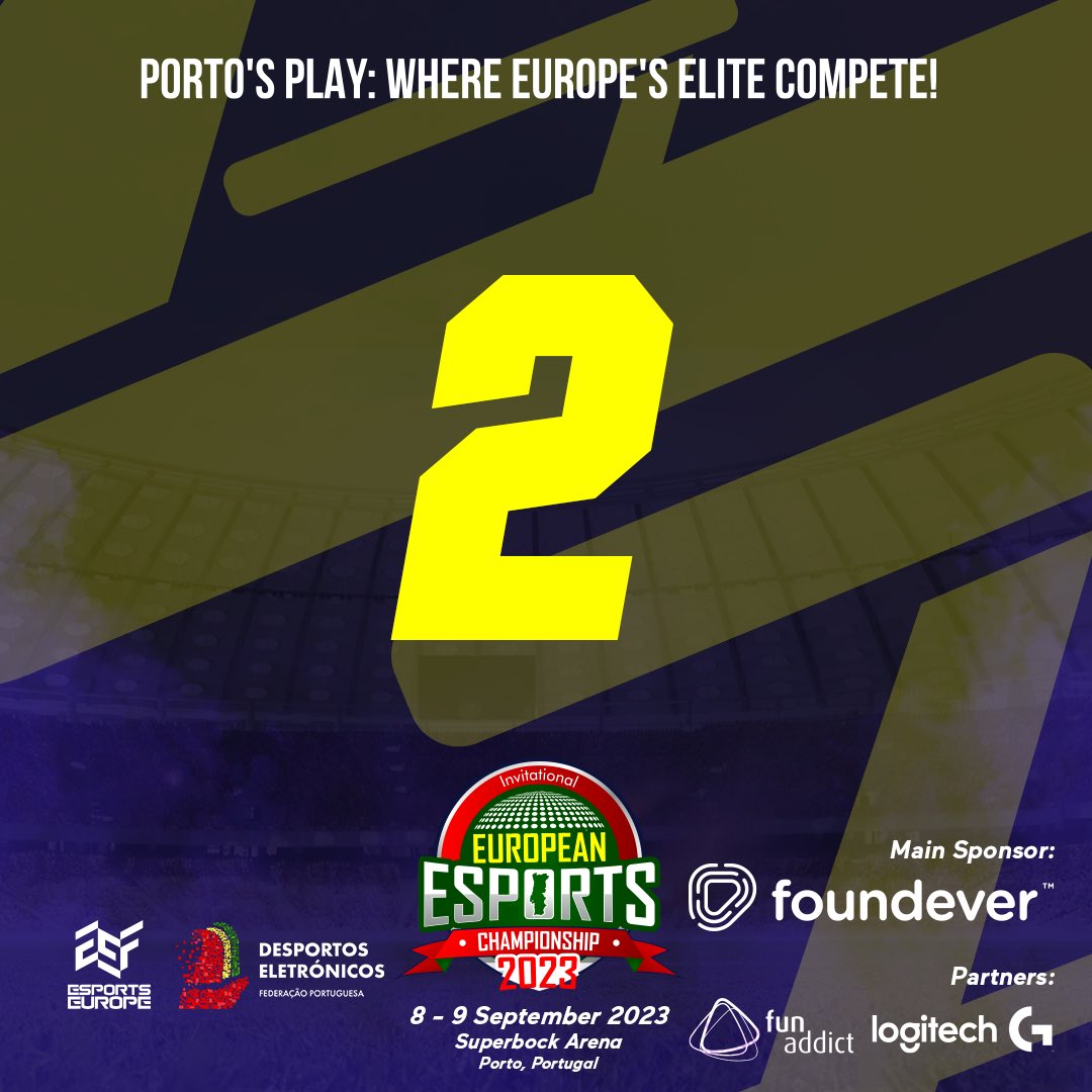 2 days left! The Invitational European eFootball Esports Championship 2023 is just around the corner! Did you get your travels booked yet? Remember the entrance to the venue is FREE! 🔥🎮🏆✈️ #EsportsCountdown #EuropeanEsportsChampionship2023Portugal #TFS #EEF