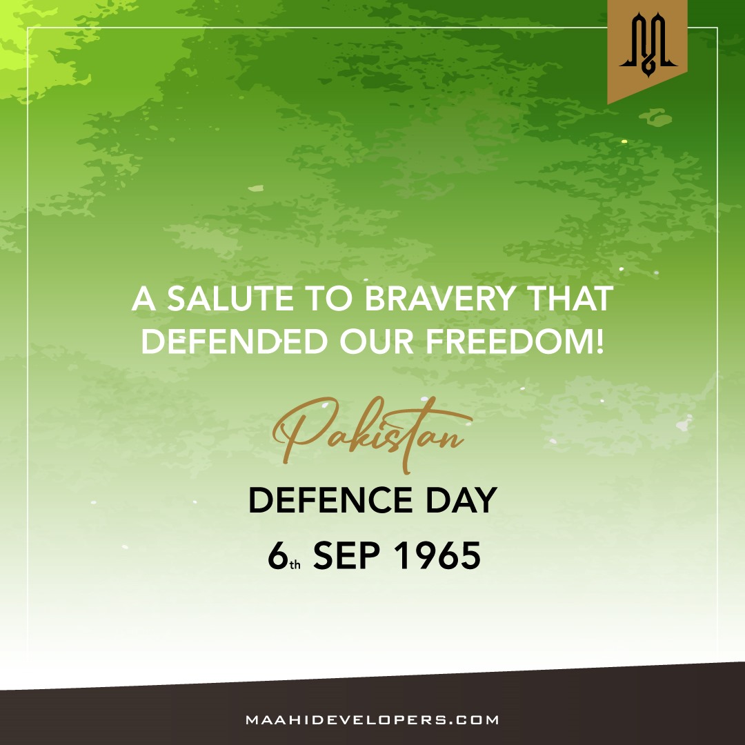 6 September-Defence Day! 
A salute to bravery that defended our freedom! 

Pakistan Zindabad.🇵🇰

#martyr #1947 #shaheed  #defenceday #nishanehaider #6frontierforceregiment #1971 #BahriaTown #Lahore #maahidevelopers