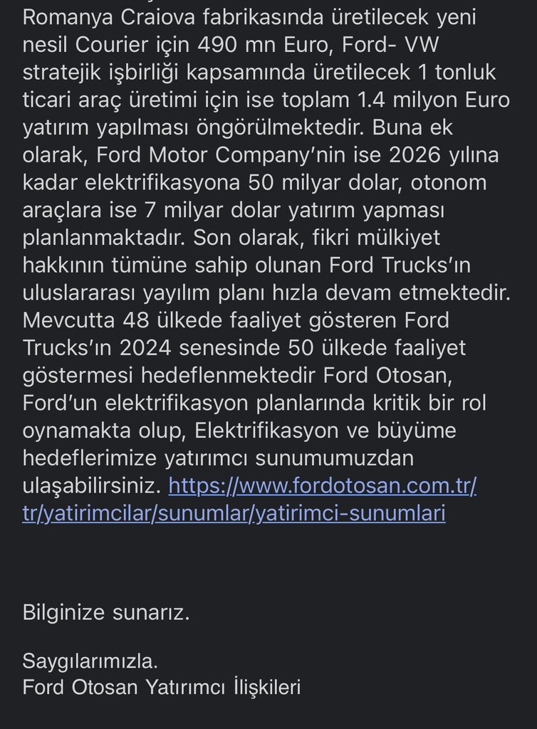 #FROTO’ya sektör ve şirket hakkında gelecekteki bazı endişelerimi belirttiğim üç soru sormuştum. 

Sağ olsunlar, çok tatmin edici cevaplar vermiş, ilgilenmişler. 

Böyle bir şirkete ortak olmaktan dolayı çok mutluyum ve rahatım. Kurumsallık böyle bir şey olsa gerek.