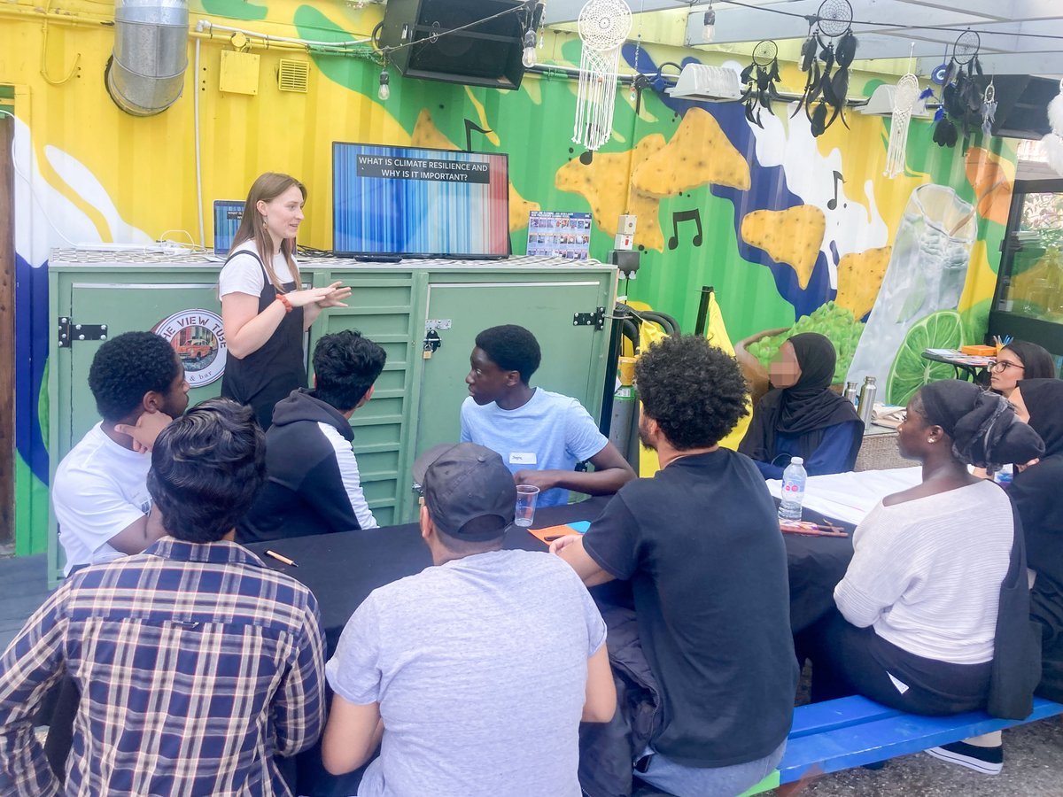 During our Young Designers activity around climate resilience, in pairs the young people had to choose a set of 8 ingredients for creating a climate resilient place, identifying and assigning social value to the interventions they chose.