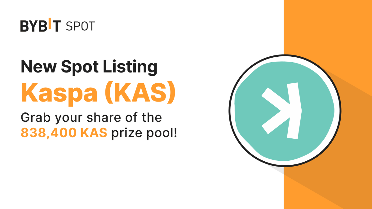 Bybit_Official's tweet photo. 📣 #Bybit is excited to announce the upcoming listing of $KAS on our Spot trading platform! @KaspaCurrency

🗓 Listing time: 10:00 AM September 7, 2023 UTC

Grab your share of the 838,400 $KAS prize pool now!

Join the event: https://t.co/s5RiHygCNL

#TheCryptoArk #BybitSpot https://t.co/WZyvwLlhH4