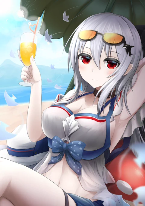 水着スカジ#アークナイツファンアート#アークナイツ#明日方舟#Arknights 