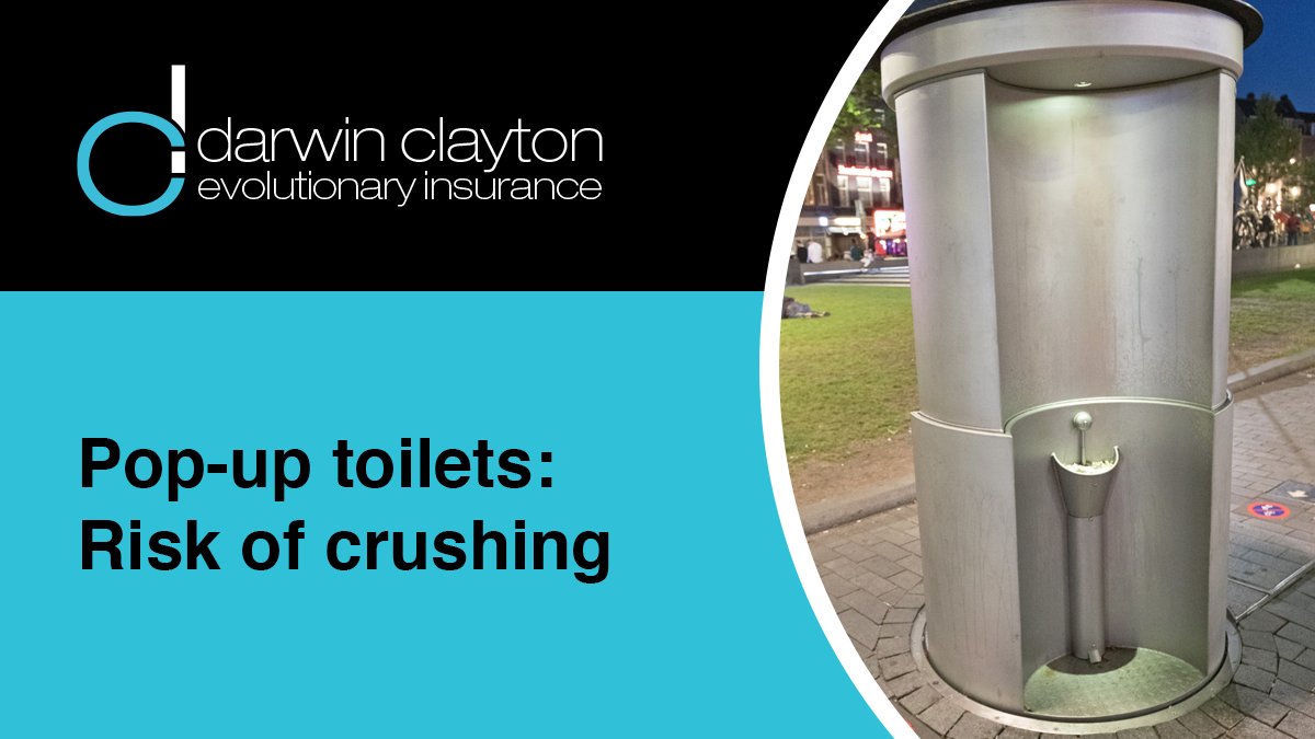 A worker died while working under a raised telescopic pop-up toilet. Unpropped, raised pop-up toilets pose a danger of people being crushed. Read more: ow.ly/6VWh50PFlaX
