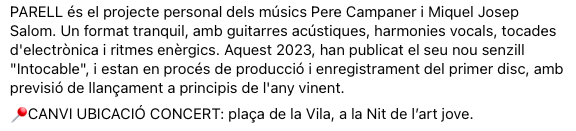 #sonsiestelssantamariers #cultura #música