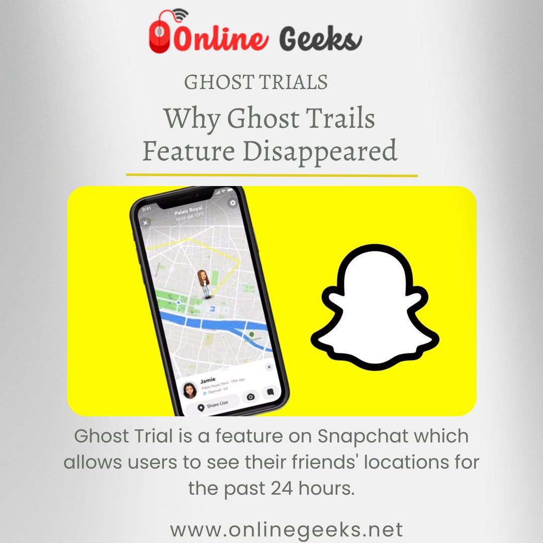 OnlineGeeks_'s tweet photo. Ghost Trials

Why Ghost Trails Feature Disappeared

Ghost Trial is a feature on Snapchat which allows users to see their friends' locations for the past 24 hours.

Read More: https://t.co/IQQZn4SLBS
.
.
.
#onlinegeeks #snapchatchallenge #snaps #snapshot #ghosttrial #ghosts #trial https://t.co/uQjBcTLvza
