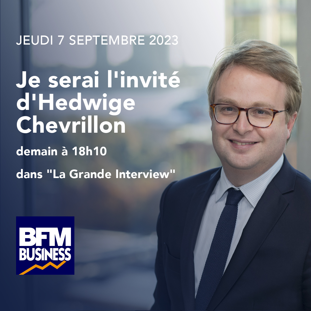 Michaël Fribourg (@fribourgmichael) on Twitter photo Je serai l'invité d'Hedwige Chevrillon demain, jeudi 7 septembre à 18h10 dans "La Grande Interview".
<a href="/hchevrillon/">Hedwige Chevrillon</a> <a href="/bfmbusiness/">BFM Business</a> <a href="/groupechargeurs/">Groupe #Chargeurs</a> #Chargeurs Je serai l'invité d'Hedwige Chevrillon demain, jeudi 7 septembre à 18h10 dans "La Grande Interview".
<a href="/hchevrillon/">Hedwige Chevrillon</a> <a href="/bfmbusiness/">BFM Business</a> <a href="/groupechargeurs/">Groupe #Chargeurs</a> #Chargeurs