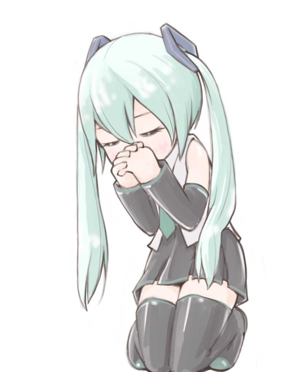 初音ミク 「2019年7月19日と20日に描いたミクさんです。ふざける気になりませんでした。」|しるくれのイラスト