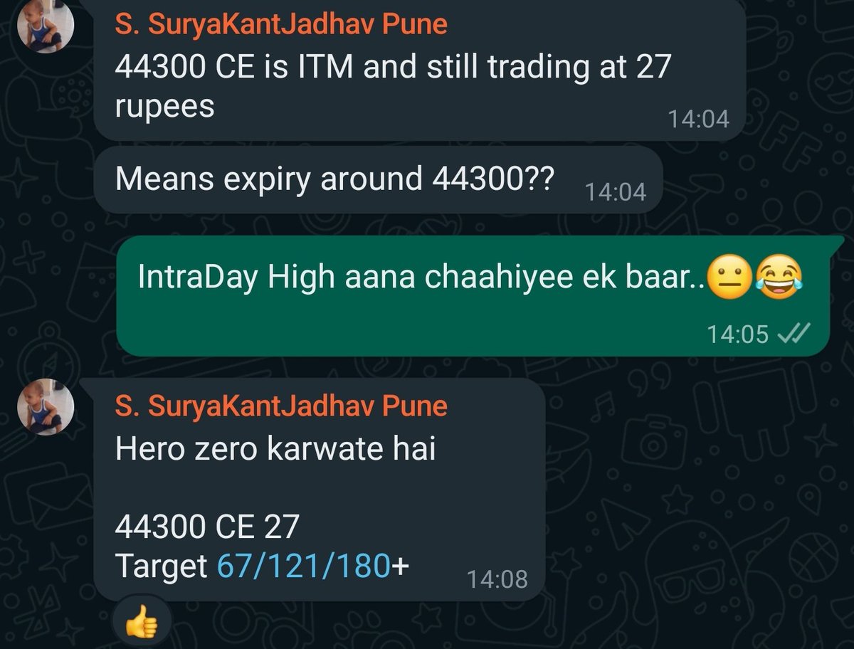 ImCrazyTrader's tweet photo. #Little #Little Mastiwaala Discussion..!

Hai koyi PRO Advisor woh ittaa baddaa Target ke baare me soch sakee..!?
Sabke saamne Post karne ke baareme  baad dekh legee..

Kal Hero or Zero trade Zero ho gayaa usme kuchh kuchh logo ko baddi hasi aa rahi thi..

Aaj 5Times kiyaa, Friday ko 7Times kiyaa, Monday ko Double kiyaa usme bhi thodaa has deteee..!

Log #Options trade ka profit % #Percentage me bataate hai..!
Hum ittaa badda Target dete bhi hai aur Haansil karne ki taakat bhi rakhte hai..

Kyaa hai na ki humaare saath #LaalTilleWaale #BaaBaaJi jo hai..!

😎🙈😂