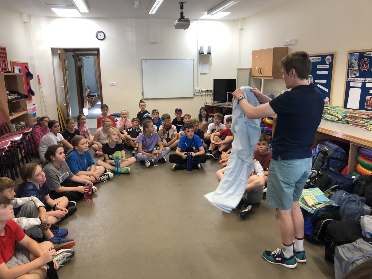 DosbarthE's tweet photo. We’ve arrived safely and straight into our first activity of making beds 😂 lots of laughter already @SychdynSchool https://t.co/NtjGCChcgx