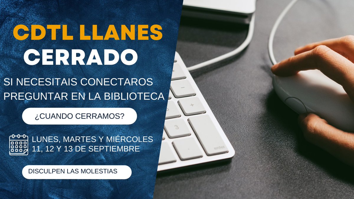 El lunes 11, martes 12 y miércoles 13 no estaremos por aquí. Volvemos el 14 de septiembre. #cdtl #cdtlllanes
