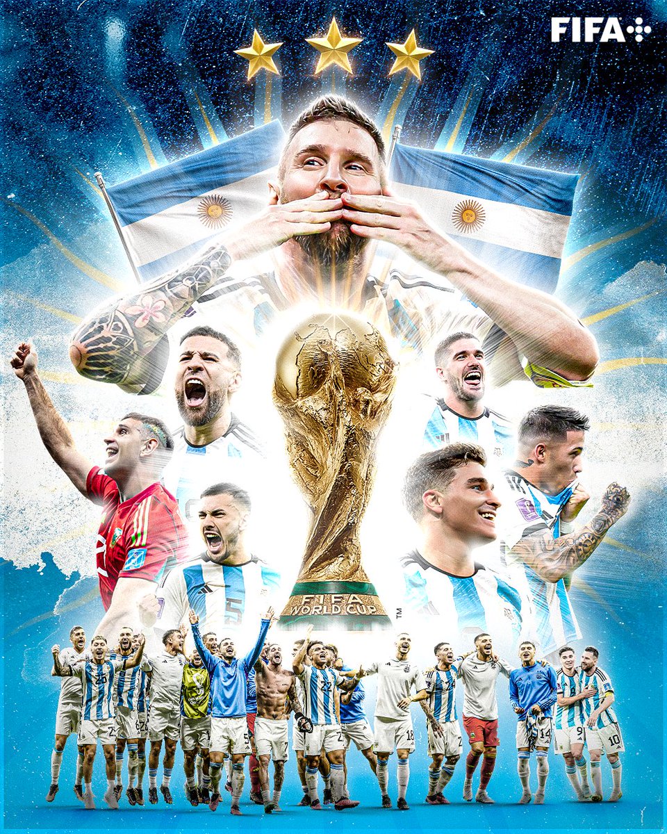 The kings of the castle! 🏰 La Albiceleste looks to defend their crown on the road to #WeAre26 🇦🇷👑 @AFASeleccionEN | #FIFAWorldCup