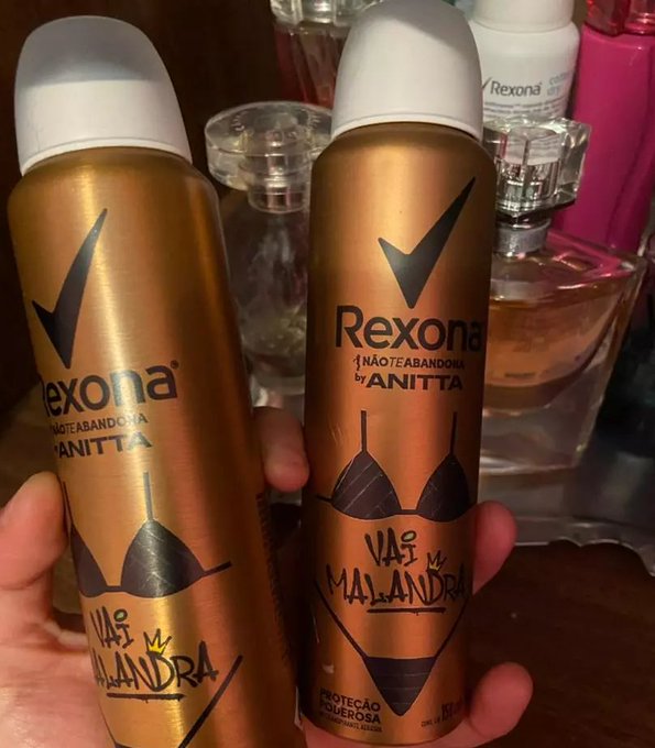 Desodorante Antitranspirante Aerosol Rexona Vai Malandra by Anitta 150ml (A embalagem pode variar)