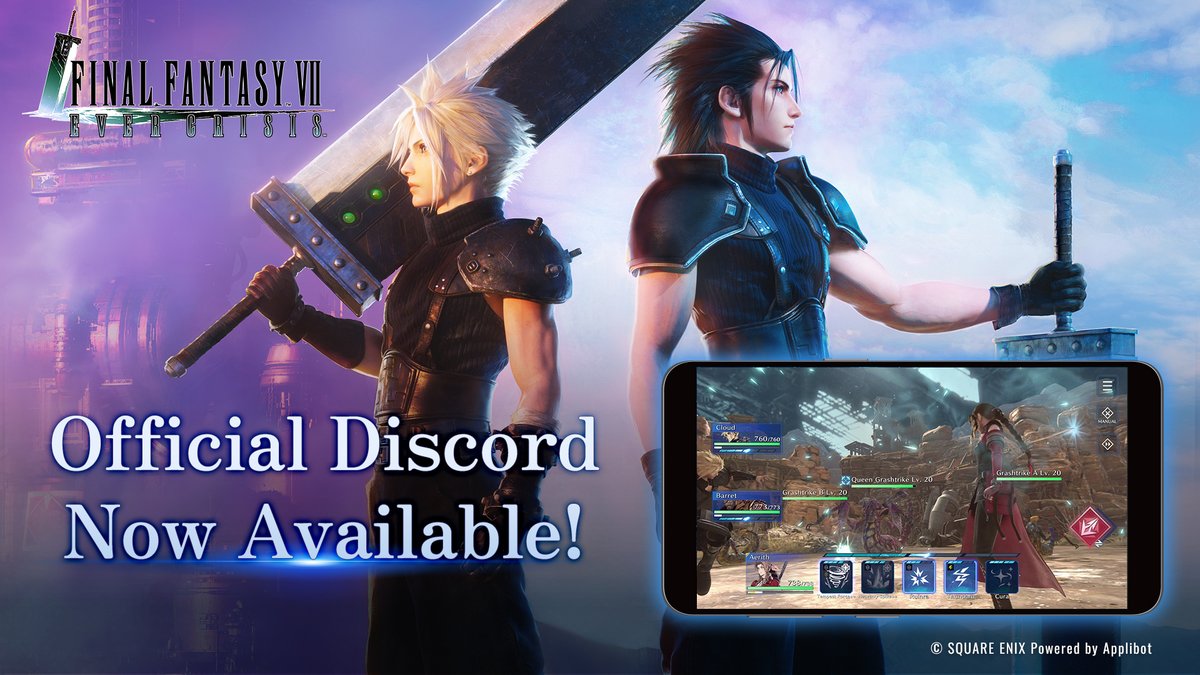 FFVII_EC_EN's tweet photo. Do you like to talk about #FF7EC ?
Want a community to enjoy FF7EC together with?
Join the FINAL FANTASY VII EVER CRISIS Official Discord to get the latest updates on the game, and be a part of our passionate community!

Invite: https://t.co/cpQdsJpDr2

#FF7EC #FF7EverCrisis #FF7 https://t.co/AFNBmeIIQ0