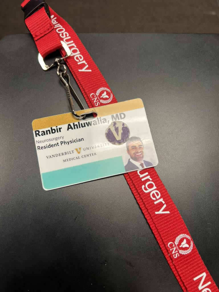 Lanyard upgraded to the best in neurosurgery. Day = made. Thank you @lola_chambless!