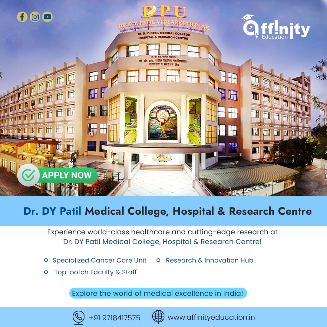 🏥 Discover Excellence in Healthcare & Research! 🌟👩‍⚕️

#DrDYPatilMedicalCollege #HealthcareExcellence #MedicalResearch #InnovationInMedicine #CancerCare #TopFaculty #MedicalEducation #CuttingEdgeResearch #HealthcareInnovation #MedicalExcellence #MedicalSchool 🌡️✨
