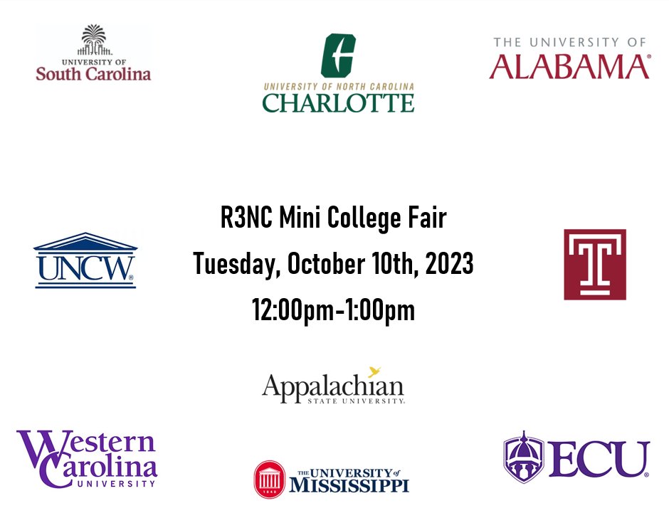 EXCITING NEWS!! We're having a Mini College Fair!! 

Students, sign up on All Timely to visit with the Admissions Counselors from the schools below on October 10th! 

Reach out to your counselor or Ms. Joyner with any questions! <a href="/WakefieldHS/">Wakefield HS</a> <a href="/WHSCareerCenter/">WHS Career Center</a>